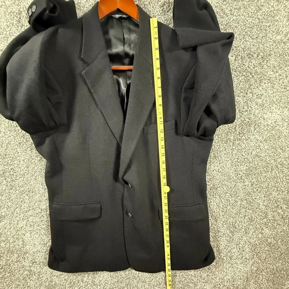Bill Blass Mens 44L Black 100% Camel Hair Sport Coat Blazer B1002 Grand Luxe